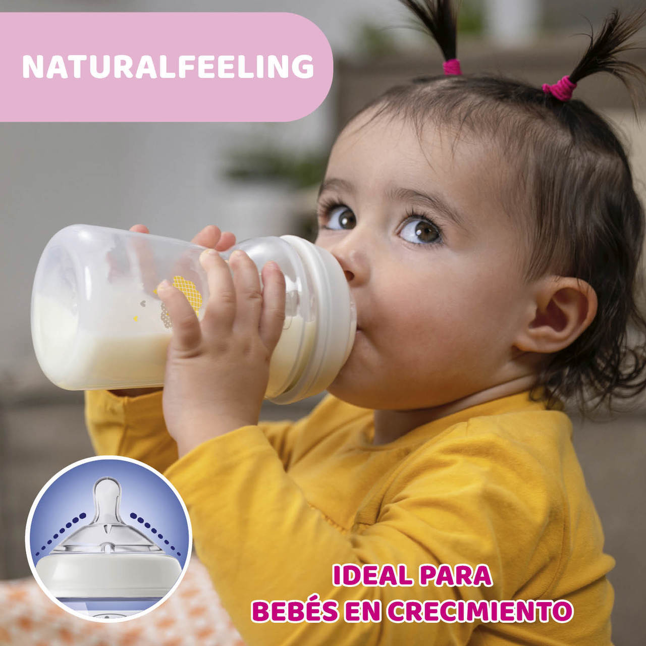 Biberon din silicon NaturalFeeling 330 ml, 6 luni+