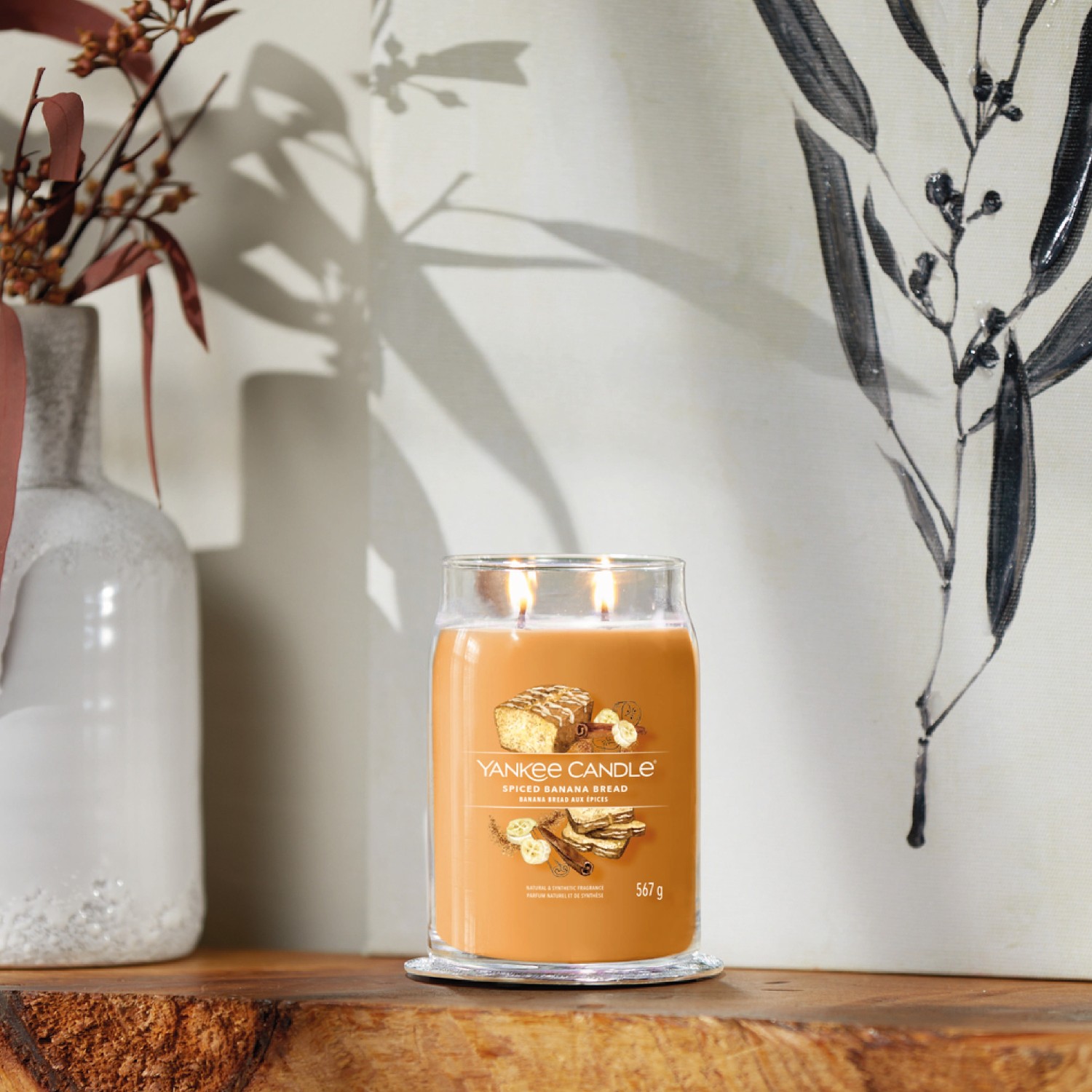 YANKEE CANDLE Grande Jarre Banana Bread aux Epices