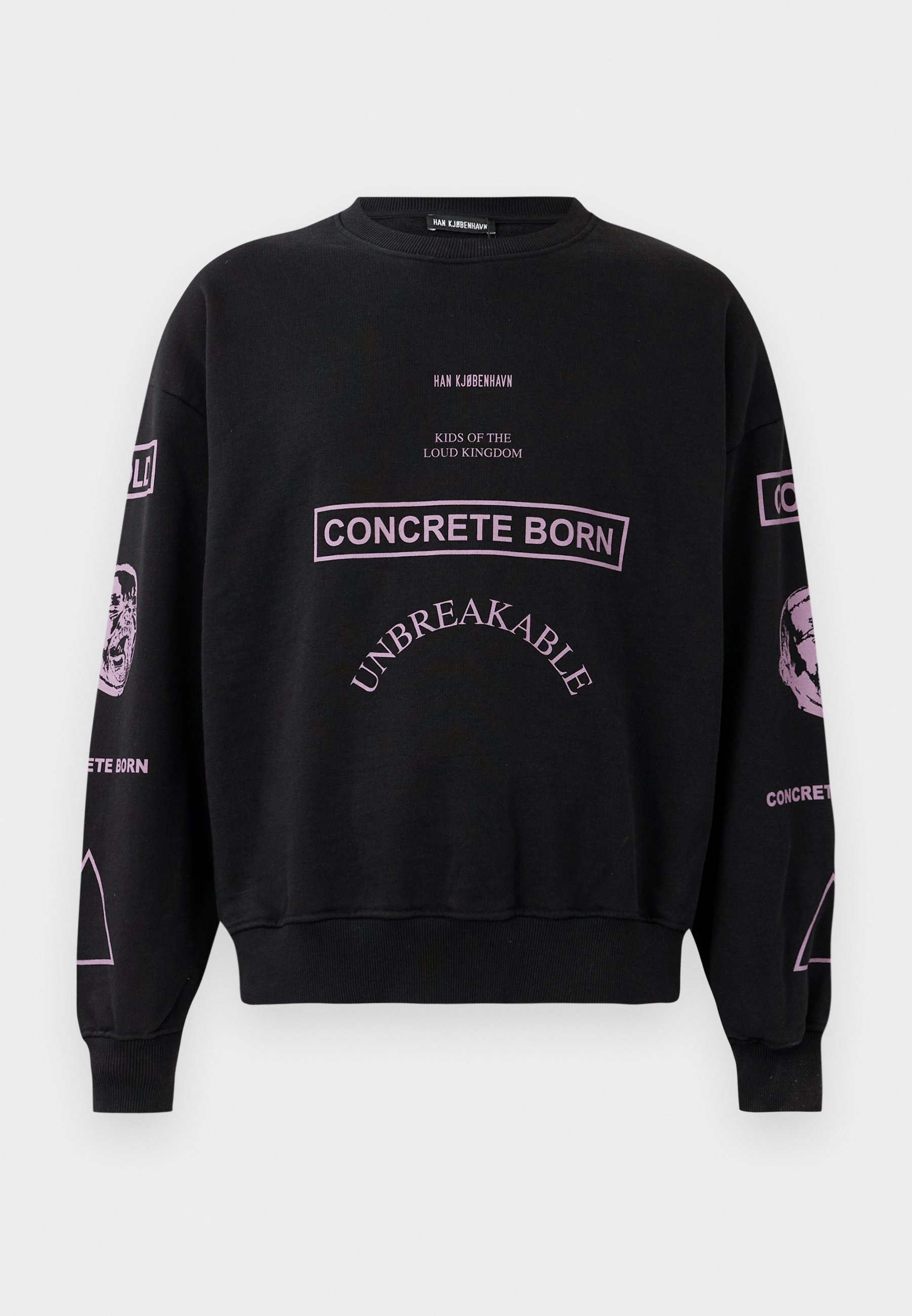 Han Kjøbenhavn T-shirt met ronde hals en grafische print - Sweatshirt - zwart