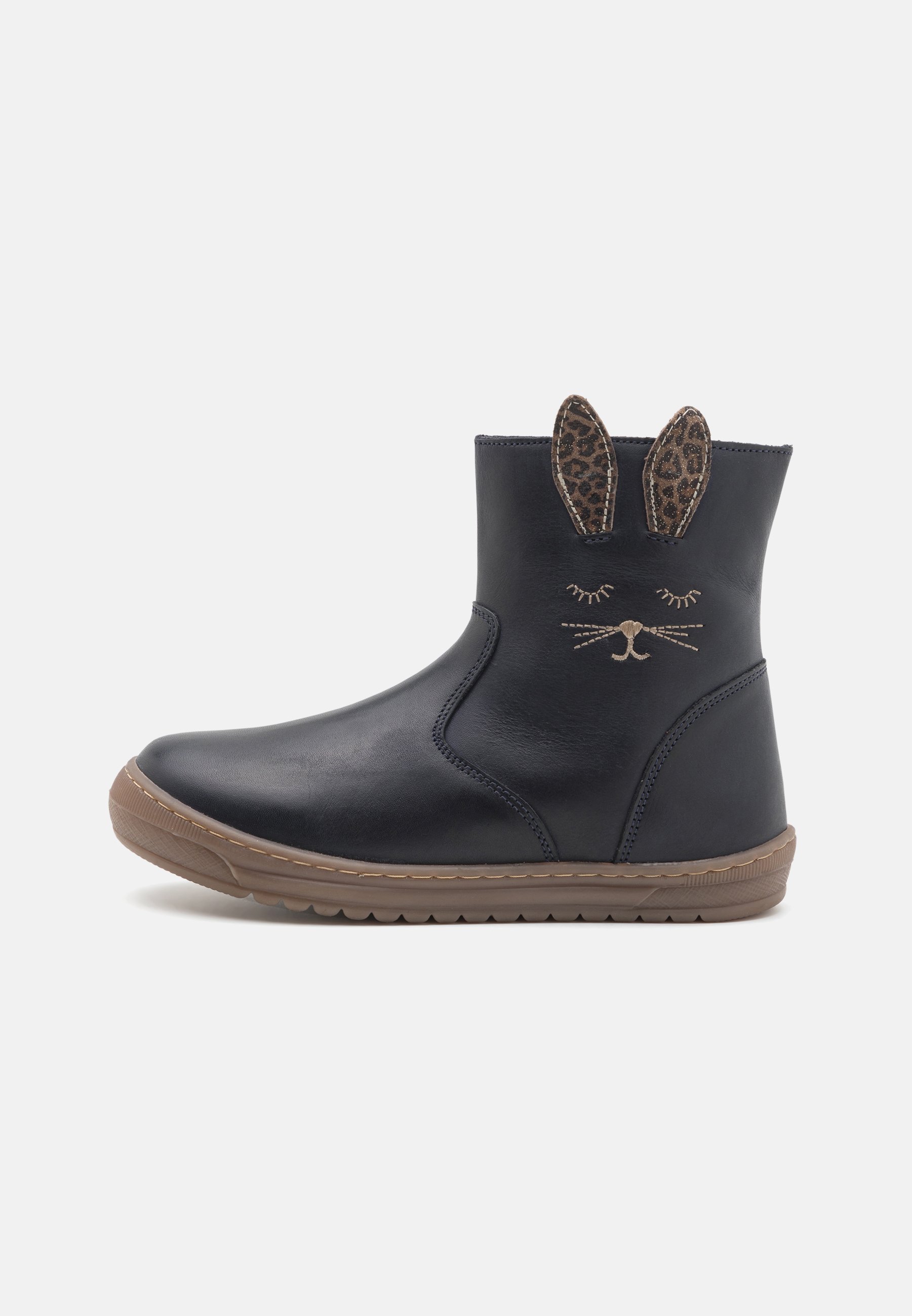 Friboo LEATHER - Botas clássicas de cano curto - azul escuro