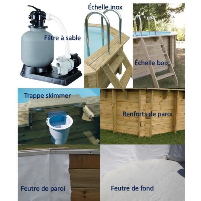 UBBINK Piscina de arena de madera Maldives 3,55x4,90x1,30cm