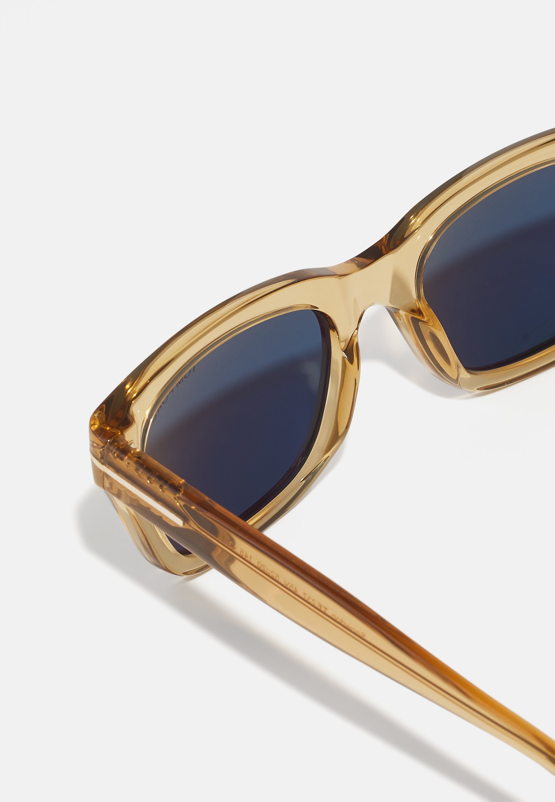 Tom Ford SNOWDON UNISEX - Zonnebril - glanzend lichtbruin/blauw