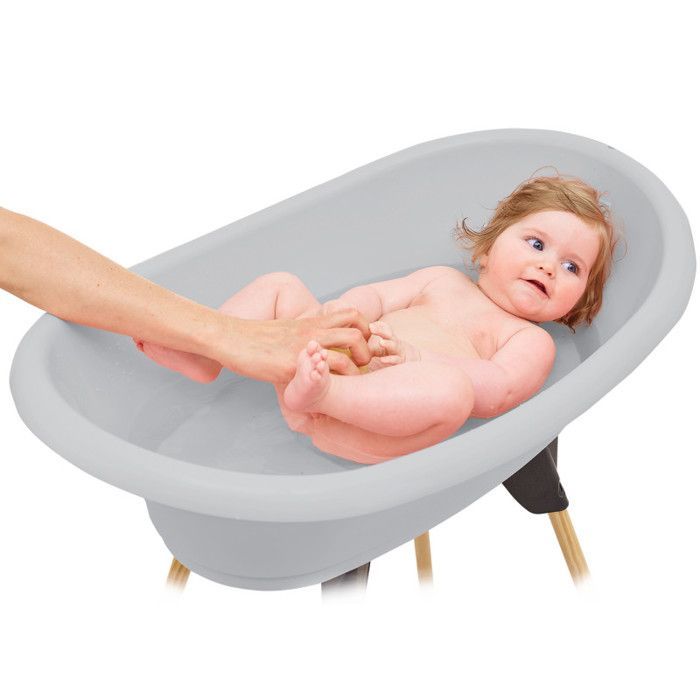 Kit de baño THERMOBABY VASCO 5 en 1, color gris encantador - Fabricado en Francia