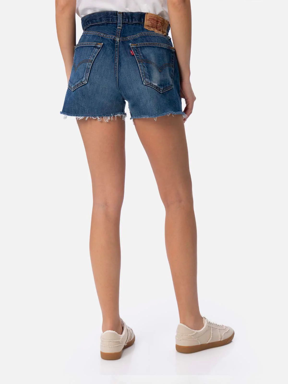 Damesshorts van gerecycled denim met strass-steentjes