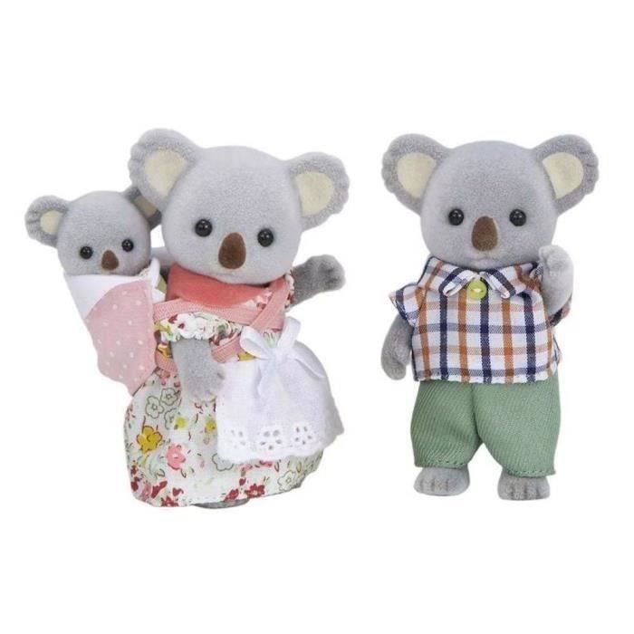 Sylvanian Families Koala-Familie – 5310 – Beweglich und bekleidet – Grau