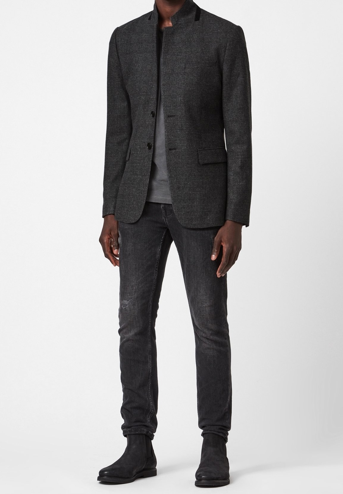 Veste de costume AllSaints - gris foncé chiné