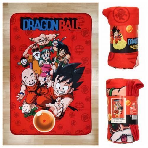 Manta polar - DRAGON BALL - 100x150 cm - Roja - Sintética - Infantil