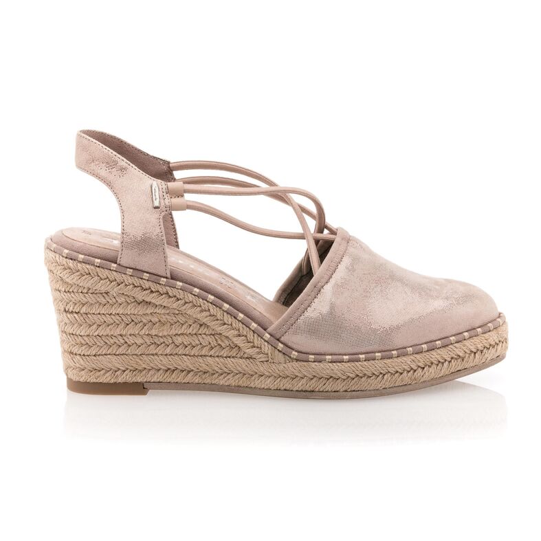 Dame lyserøde espadriller med rebsåler
