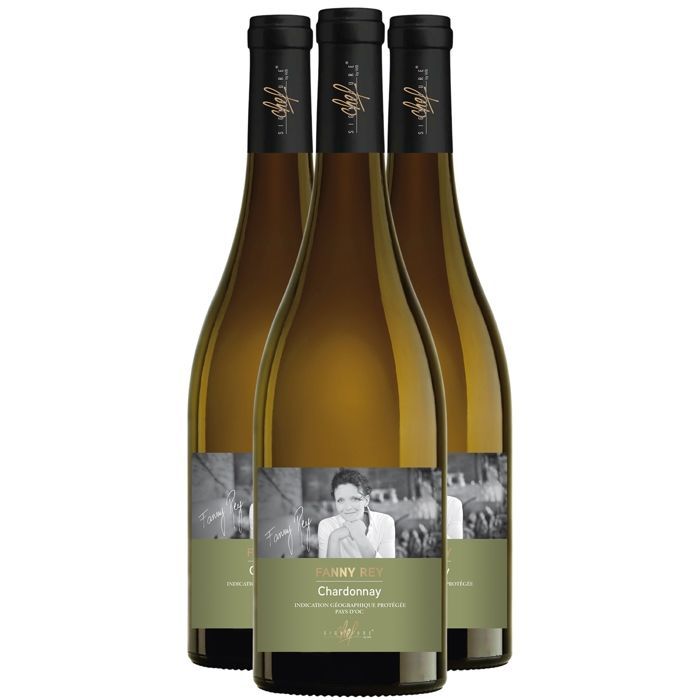 Signature Chef  Pays d'Oc FANNY REY Chardonnay 2023 - Vin Blanc du Languedoc - Roussillon (3x75cl) HVE