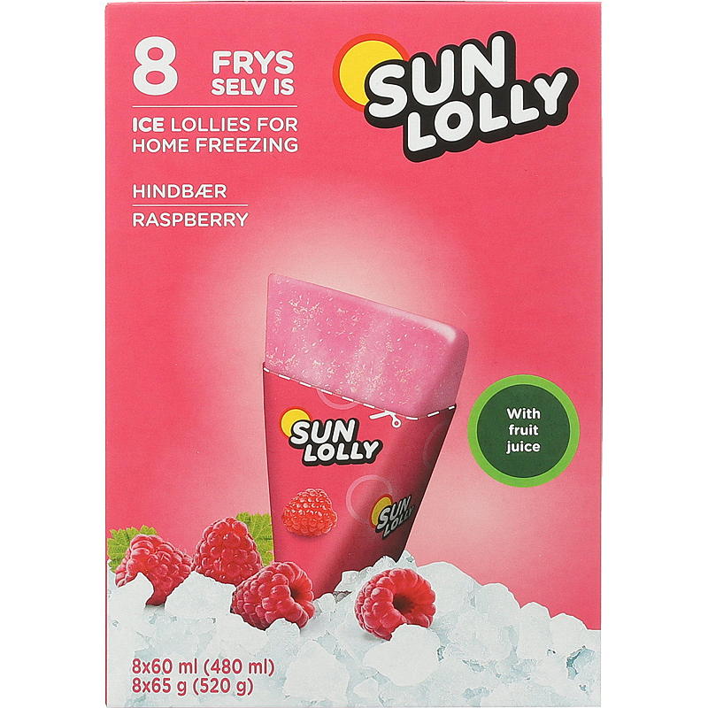 Sun Lolly Sun Lolly confezione da 8 gelati al lampone da congelare