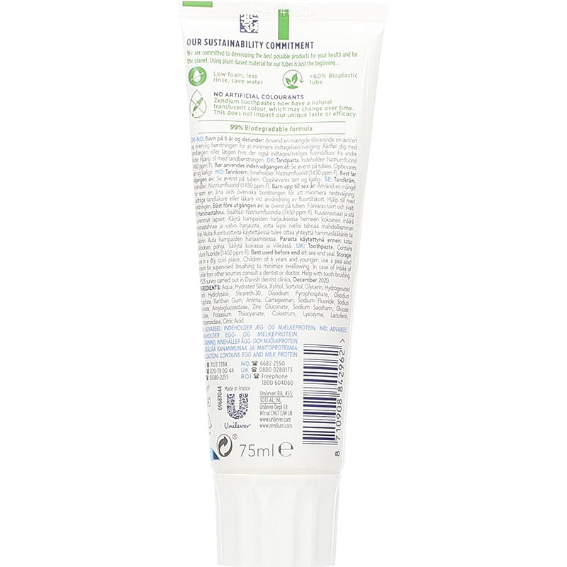 Zendium Tandpasta 75 ml Fris Wit Zendium