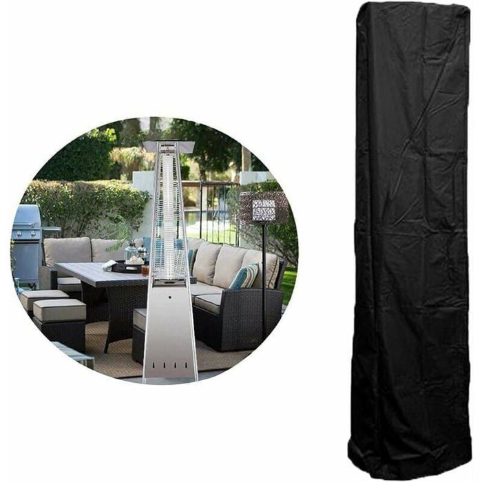 Funda para calefactor de exterior - PZCC - 221 x 53 x 61 cm - Impermeable - Resistente a los rayos UV - Resistente al desgarro