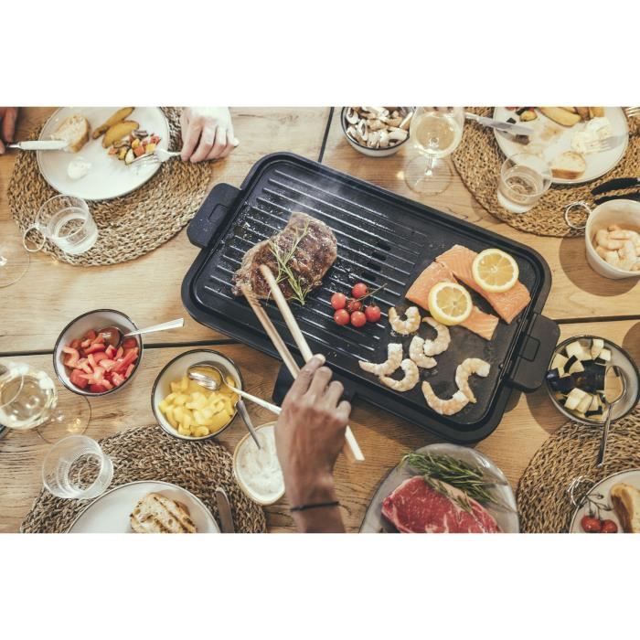 Piastra grill SEVERIN - PG8564 - Superficie di cottura 50x30 cm - Piastra in ghisa antiaderente - Fino a 230 °C - 2300 W