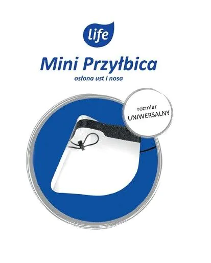 Life Mini Przyłbica, Osłona ust i nosa, Rozmiar uniwersalny, Kolor szary