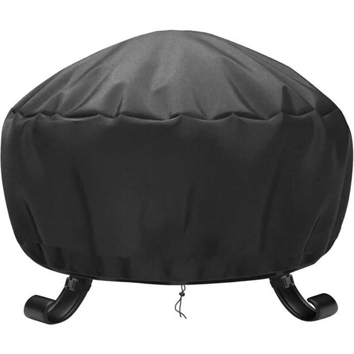 Housse Protection Braséro Ø80x50cm Tissu Oxford 600D, Imperméable UV Anti-Déchirure, Pour Foyer/Barbecue Extérieur