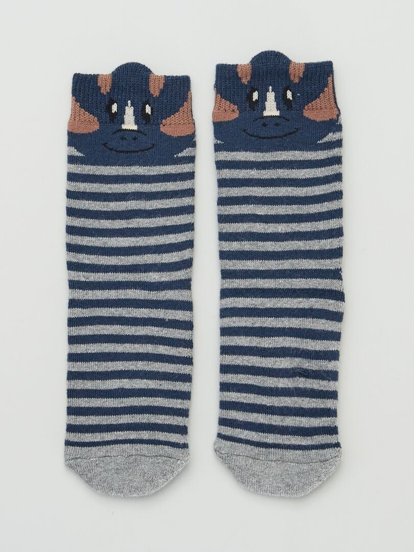 Conjunto de 2 pares de calcetines 'dinosaurio' - dino