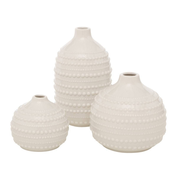 Wazon dekoracyjny Meruna, porcelanowy, 3 sztuki