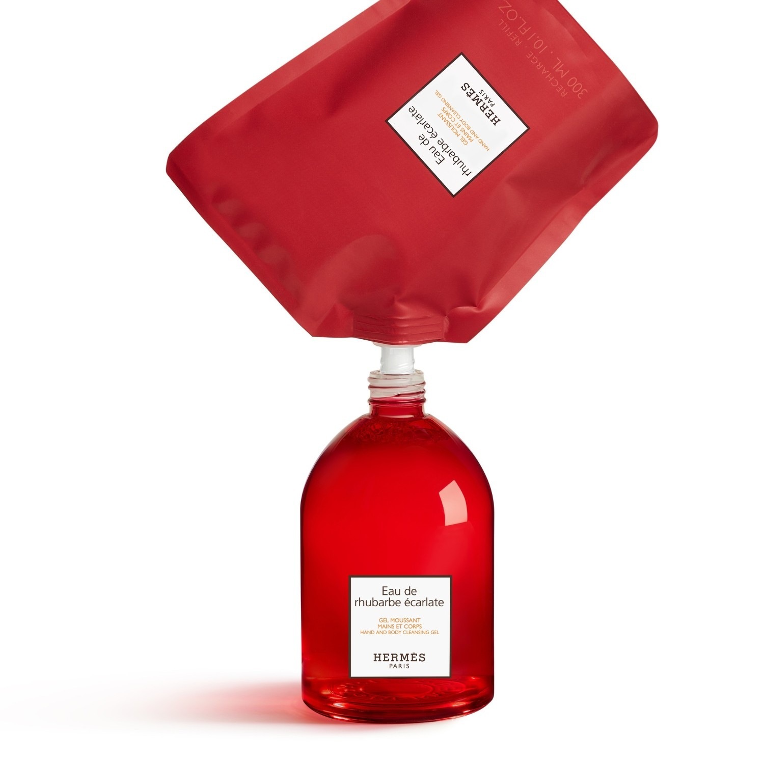 HERMÈS Body Gel Eau de Rhubarbe écarlate gel za čišćenje ruku i tijela – 200 ml – Pakovanje za ponovno punjenje