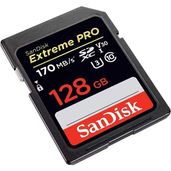 Cartão de memória SanDisk Extreme Pro SDXC UHS-I U3 Classe 10 de 128 GB