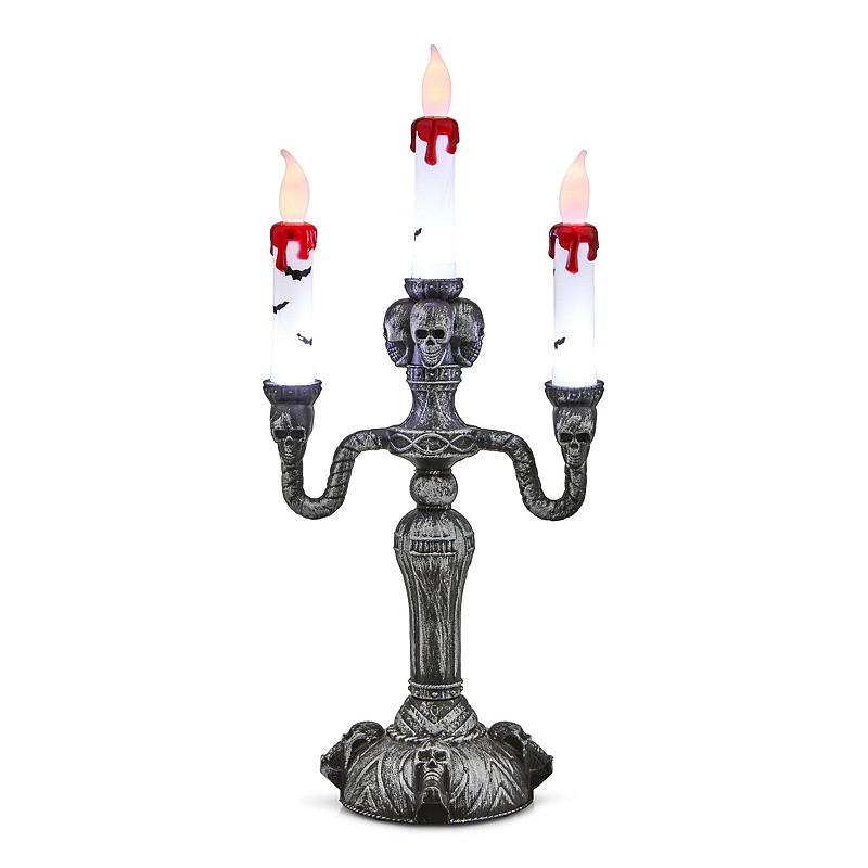Hjem Lysestake svart med 3 lys Halloween