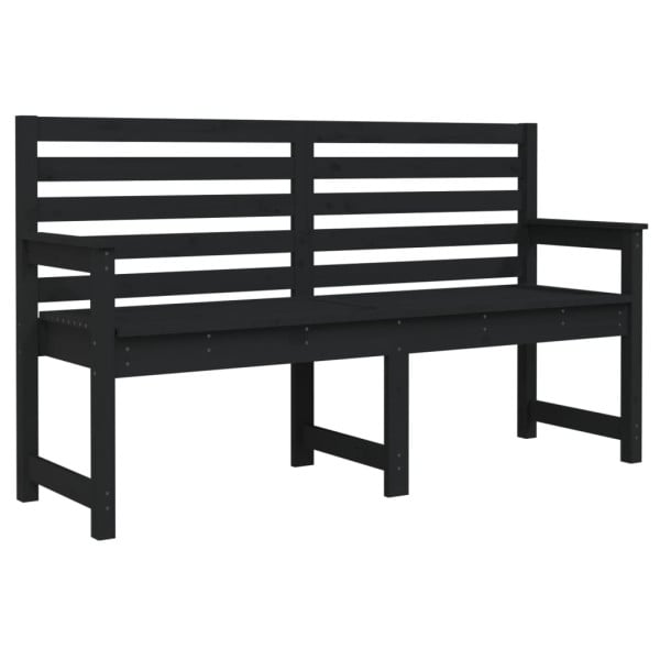 Ławka ogrodowa Czarny 159.5 x 48 x 91.5 cm Drewno vidaXL