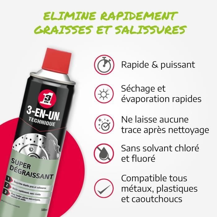 Aerosol superdesengrasante técnico 3 en 1 - 500 ml