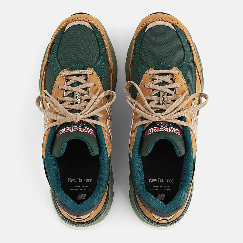 Férfi, Made in USA 990v3 - Világosbarna és zöld