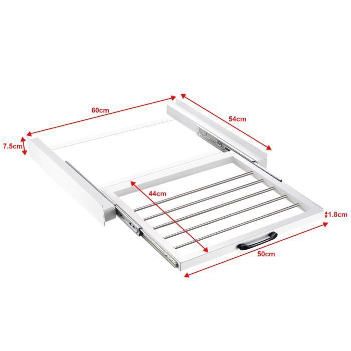 Kit de apilamiento para lavadora y secadora estándar de 60 cm con toallero, blanco - EN.CASA