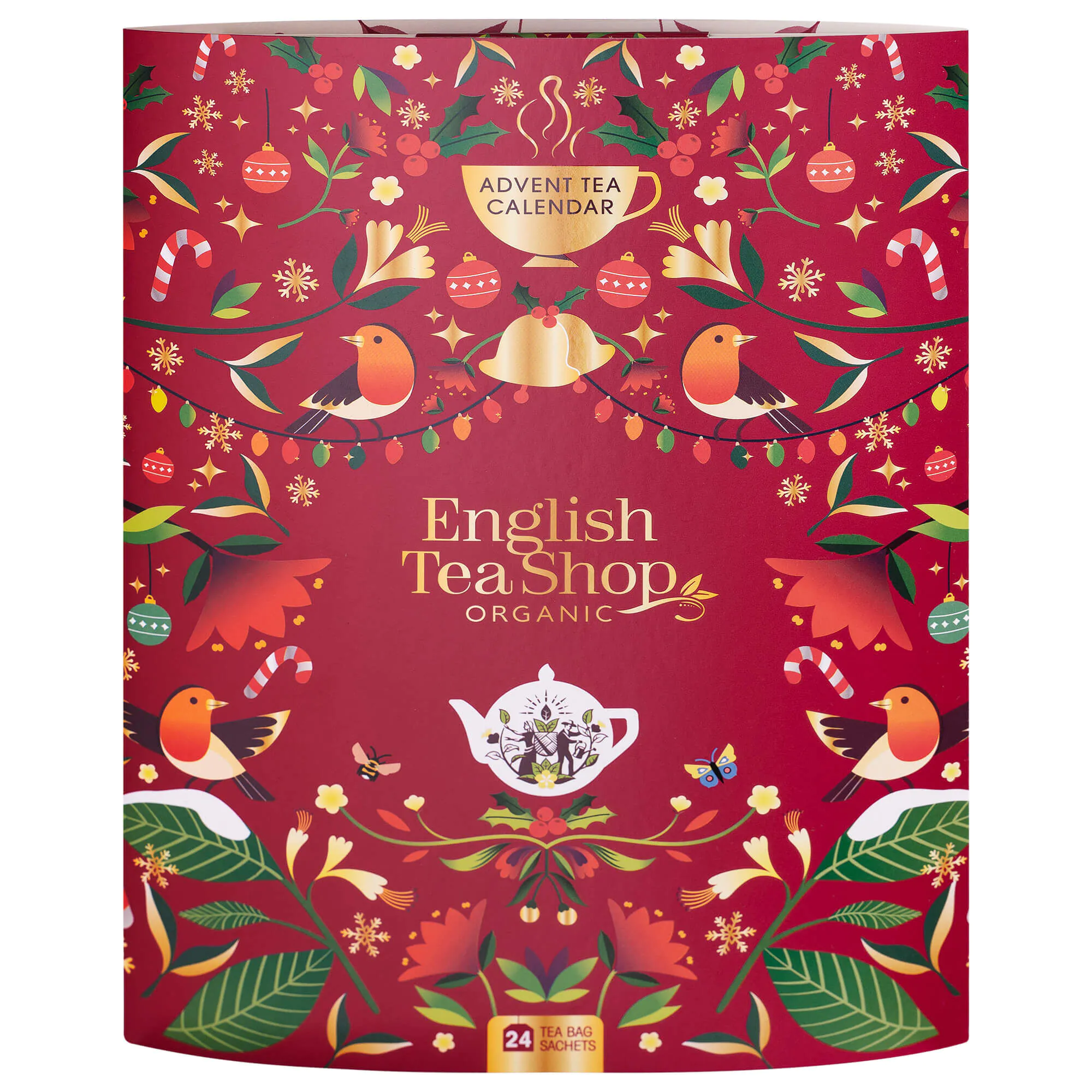 English Tea Shop Herbata Bio Book Style Advent Calendar