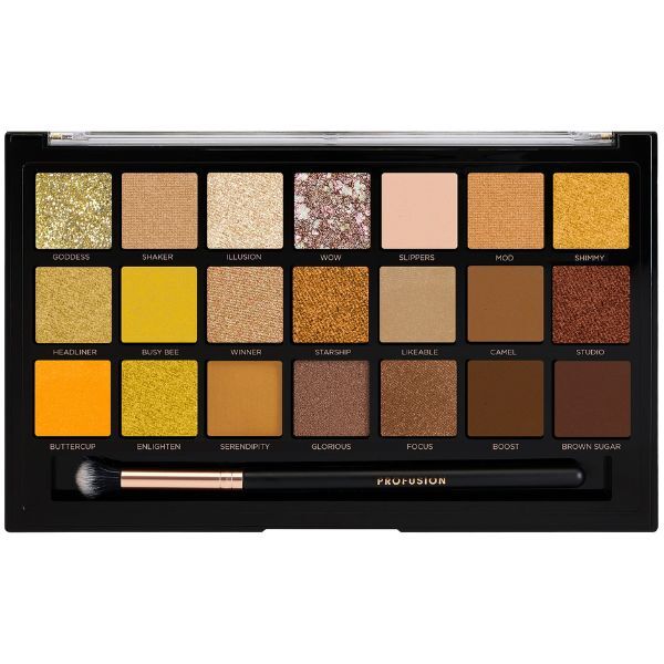 Oční stíny Profusion Cosmetics Gold Rush 21 odstínů