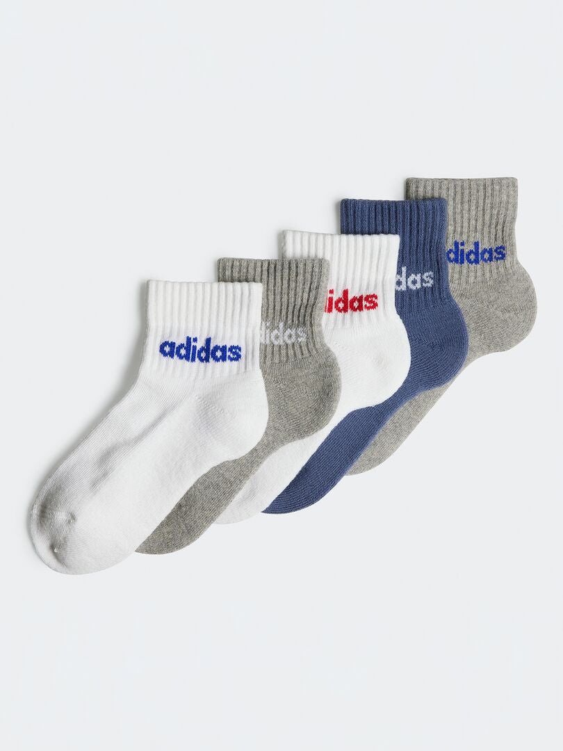 Juego de calcetines Adidas - 5 pares - Gris