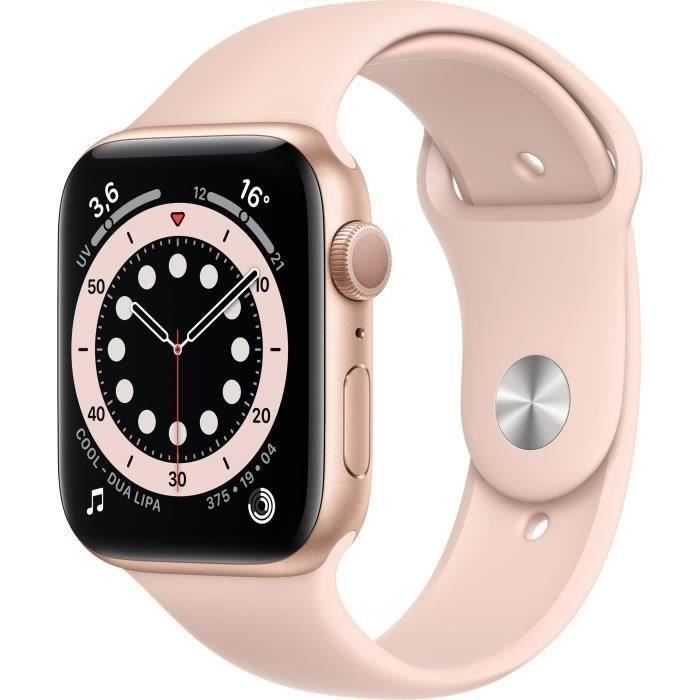 Apple Watch Series 6 GPS - Caja de aluminio dorado de 44 mm - Correa de oro rosa (2020) - Reacondicionado - Excelente estado