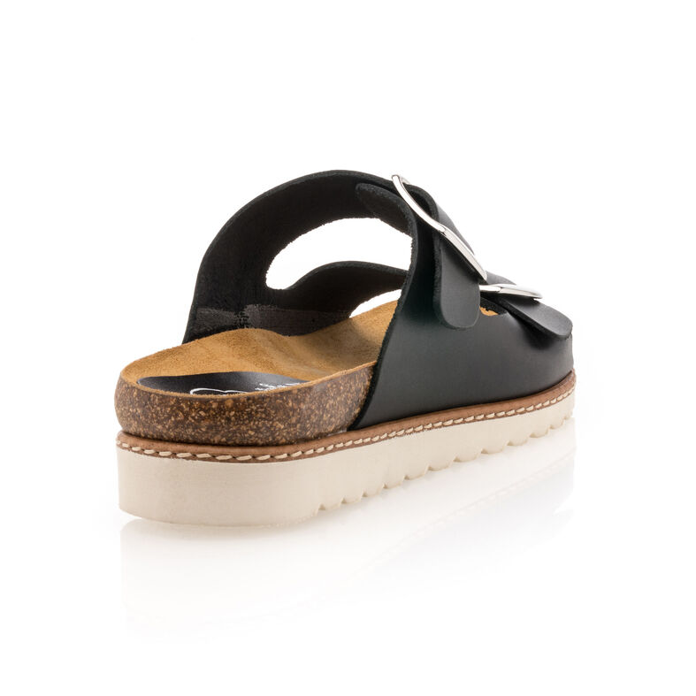 Svarte sandaler / sko med åpen tå til dame