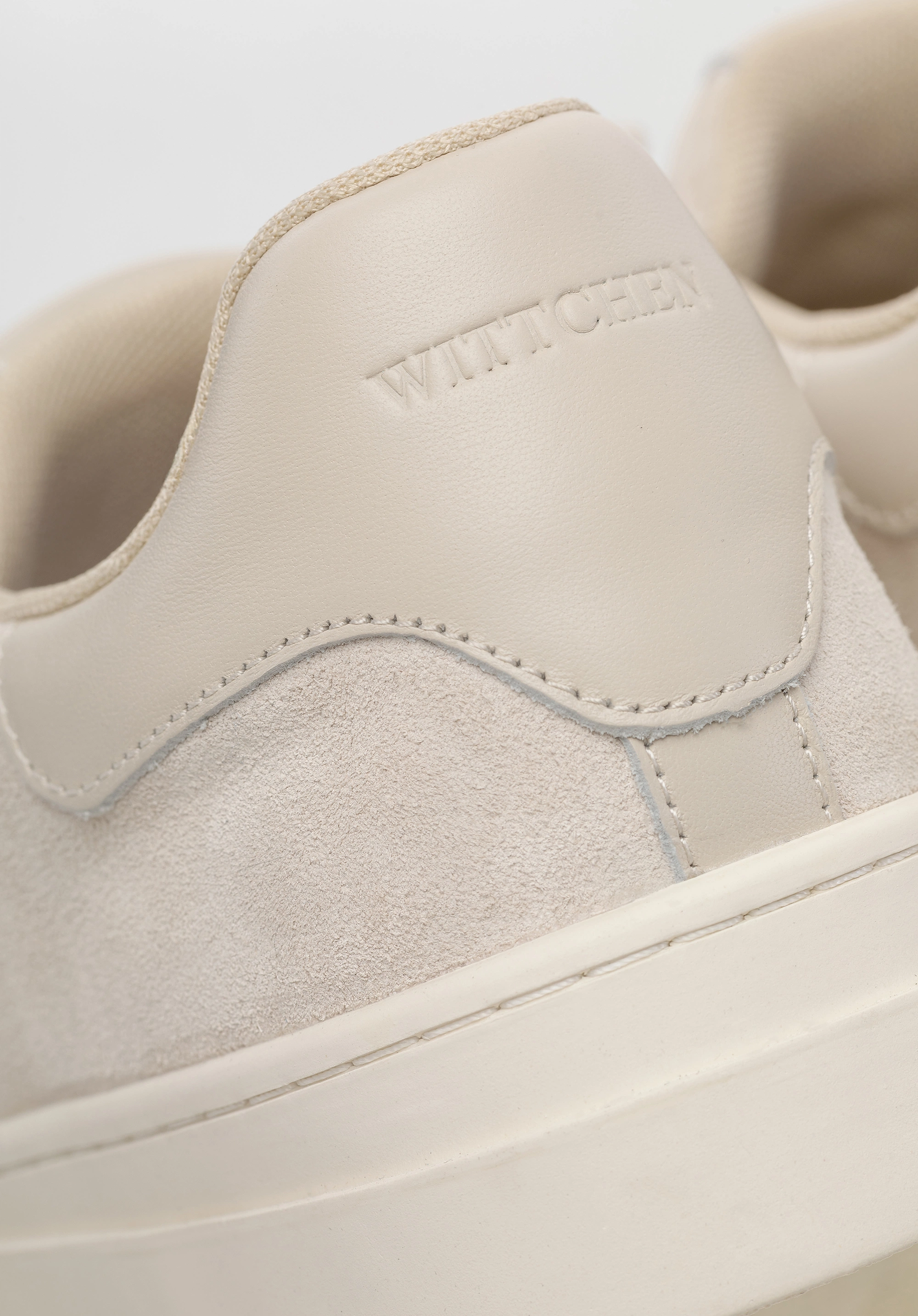 Męskie sneakersy ze skóry zamszowej wsuwane beżowe