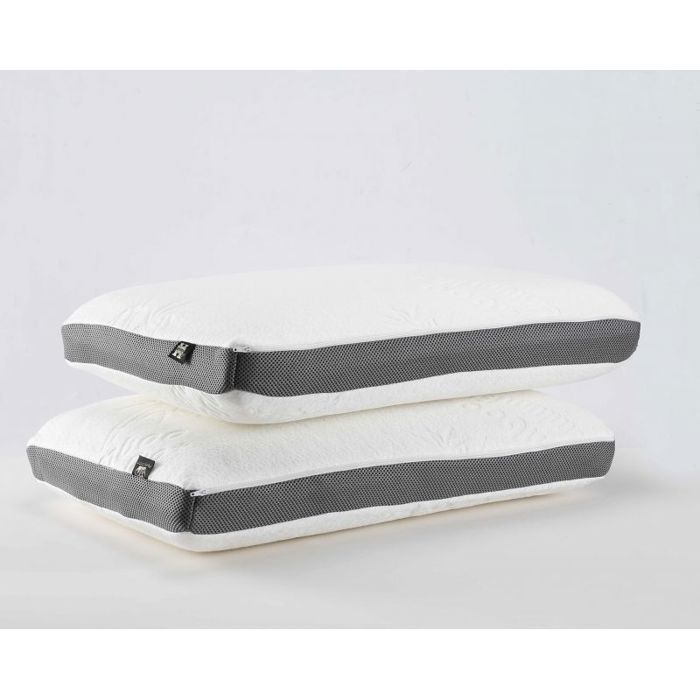 Almohada de bambú y espuma viscoelástica Herzberg HG3D6040-WHT