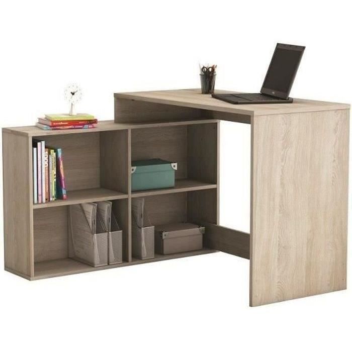 DEMEYERE Contemporary corner desk in Shannon oak finish - W 112 cm - NAGANO