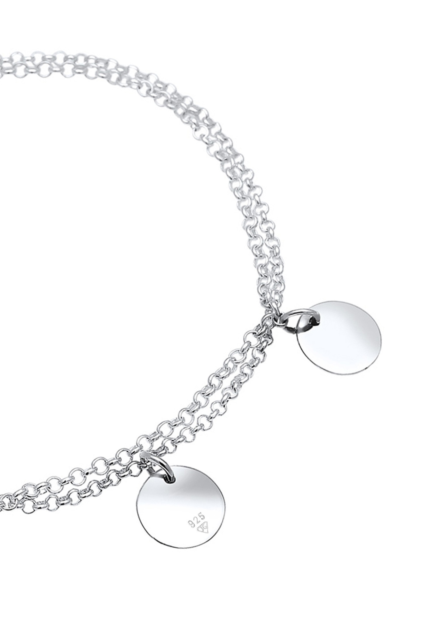 Elli Femmes Cercle Plaquette Couches Géo en Argent Sterling 925