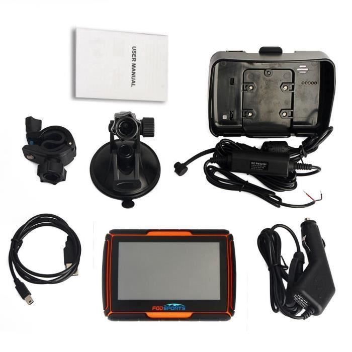 GPS moto étanche 8GB - MARQUE - 4.3 po - Écran tactile - Bluetooth