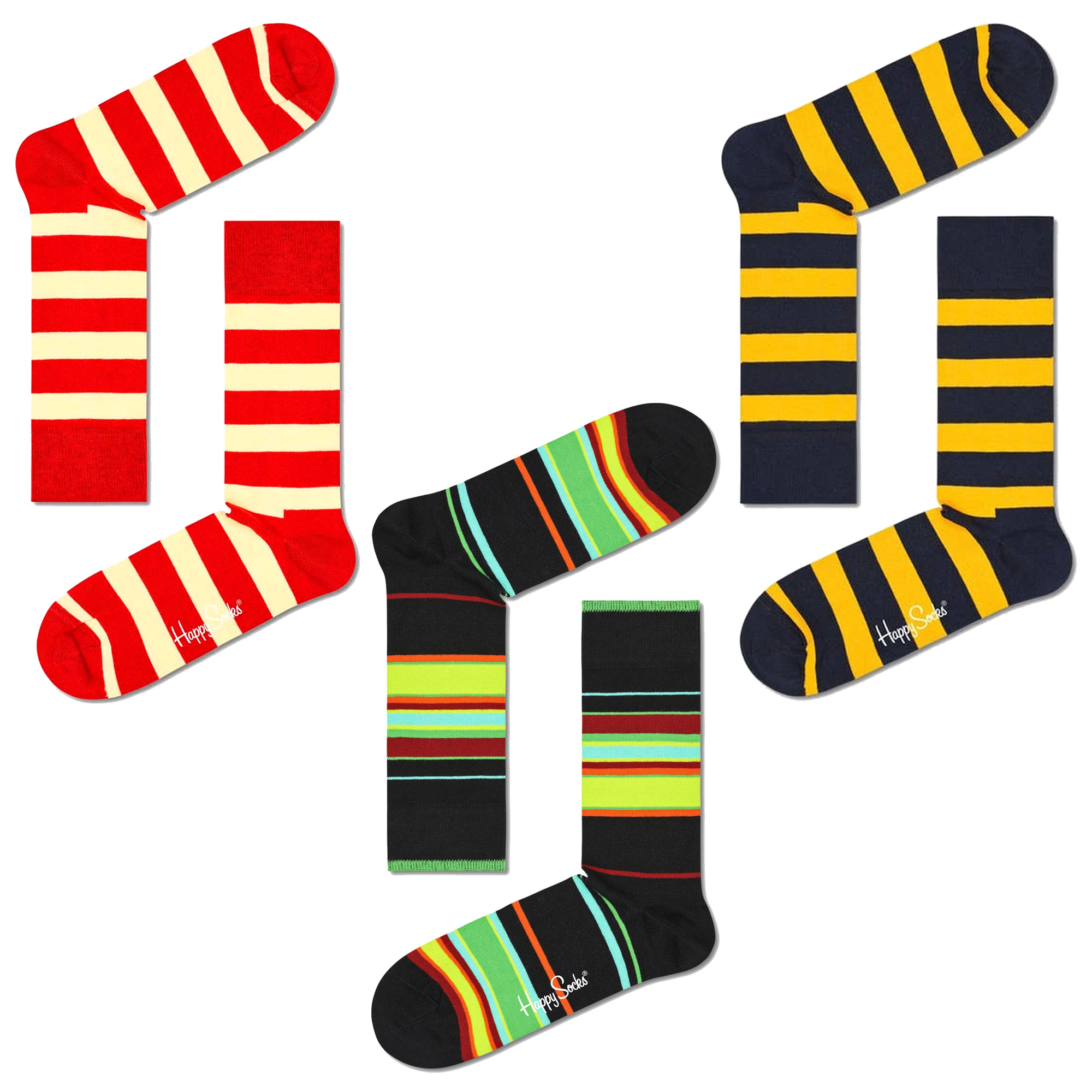  Pack 3 Pares De Calcetines Happy Socks Stripe