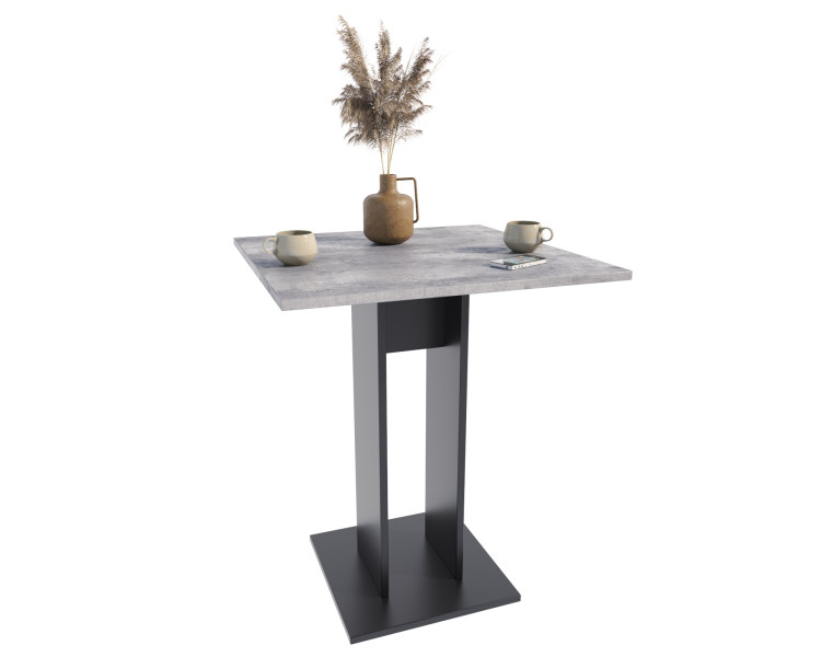 Stół Jula 70 x 70 beton/czarny