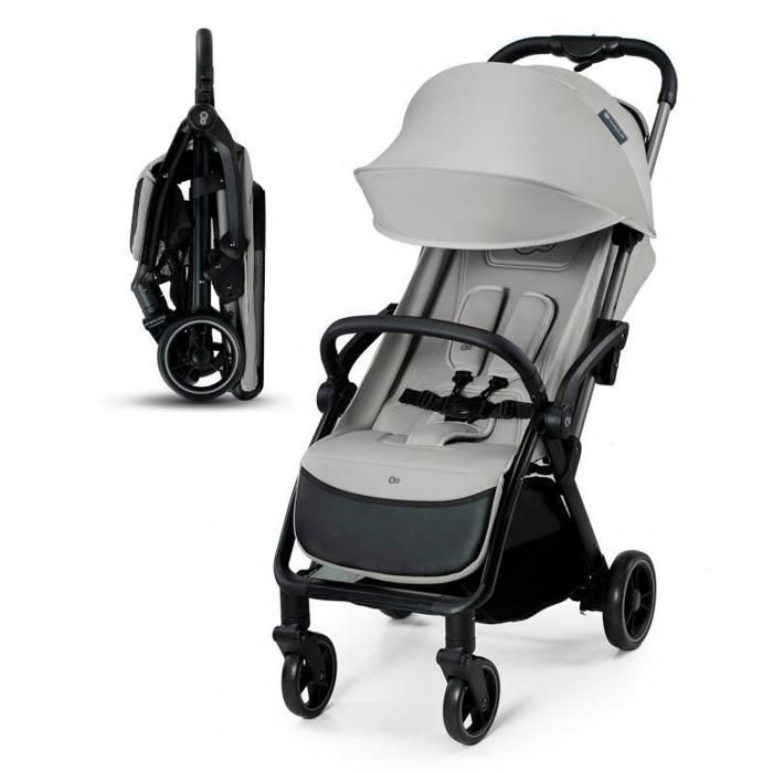 Kinderkraft APINO -rattaat (jopa 22 kg), automaattisesti taittuvat, vedenpitävät, painaa vain 7,5 kg, harmaa
