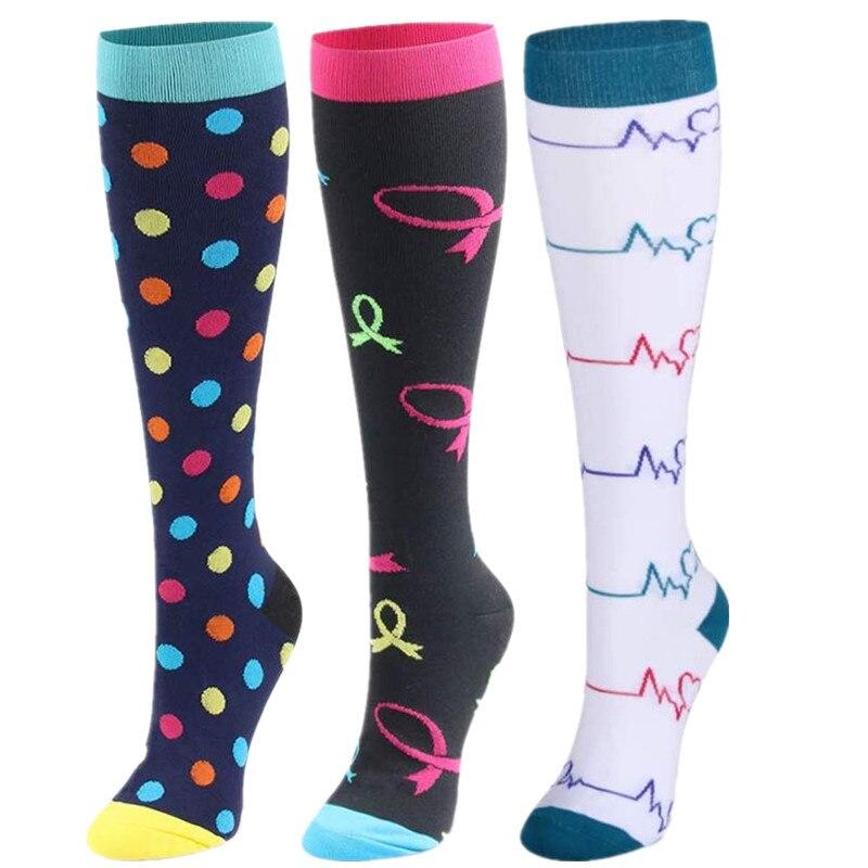 Calcetines de compresión unisex para el embarazo, maratón, venas varicosas, mujeres, hombres, venas varicosas médicas, alivio del dolor de piernas, medias hasta la rodilla