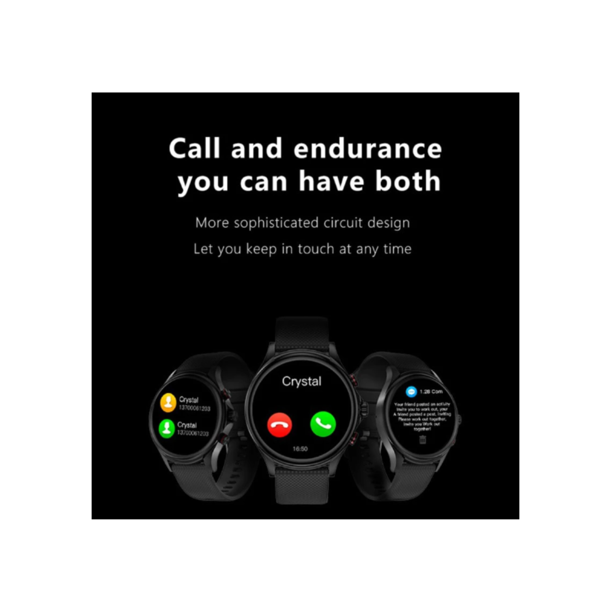  Smartek Unisex-Smartwatch, IP67, mit Anruffunktion, Bluetooth und Fitness-Tracker