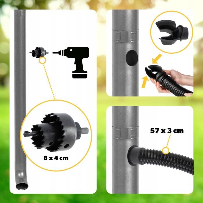 Réservoir d'Eau de Pluie 240L avec Pot de Fleur et Robinet - KADAX