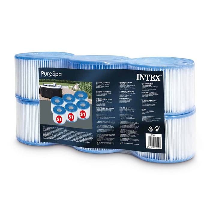 Paquete de 6 cartuchos de filtro para Pure Spa - Intex 29011