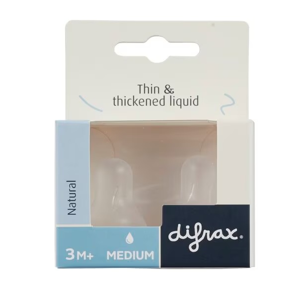 Difrax Natural 3+M cuclji za stekleničke srednje velikosti<br>2 kosa