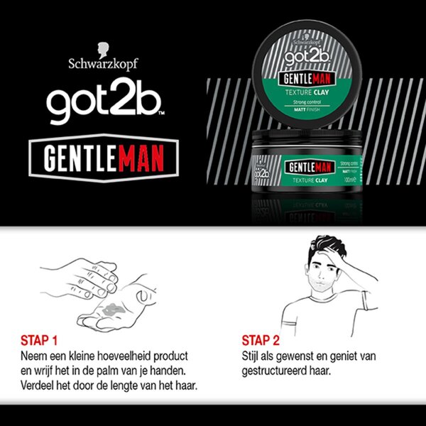 Schwarzkopf Got2b Gentleman Texture Clay<br>100ml