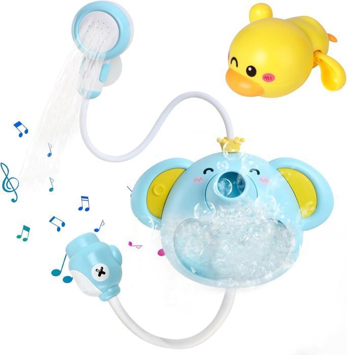 Juguete de baño - KCVV - Elefante - Máquina de burbujas - Música - Pato flotante