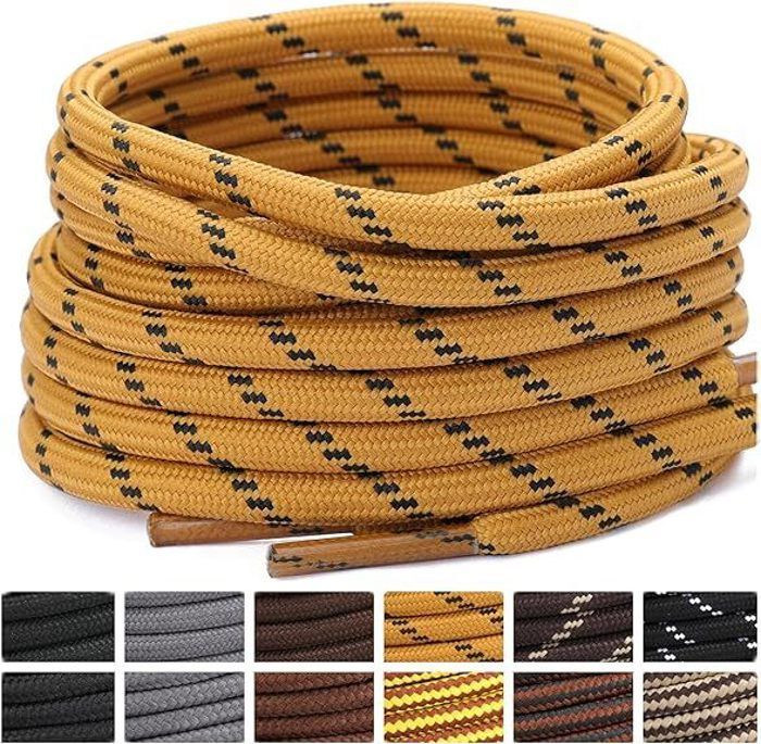 Round shoelaces - BIGILANTUH - 150 cm - Yellow - 4 mm diameter