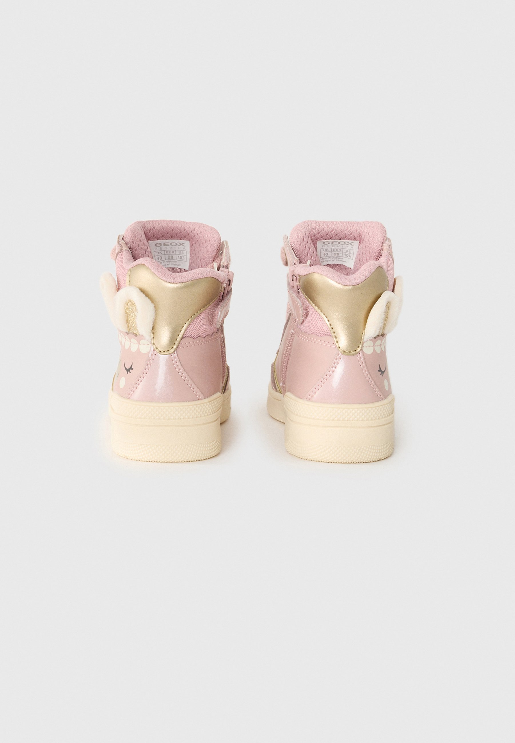 Geox WASHIBA - Hoge sneakers - oudroze/platinakleurig